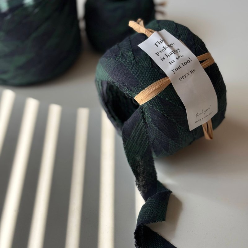 升级再造的织物纱线　 黑色手表绿色S - 编织/刺绣/羊毛毡/裁缝 - 聚酯纤维 绿色