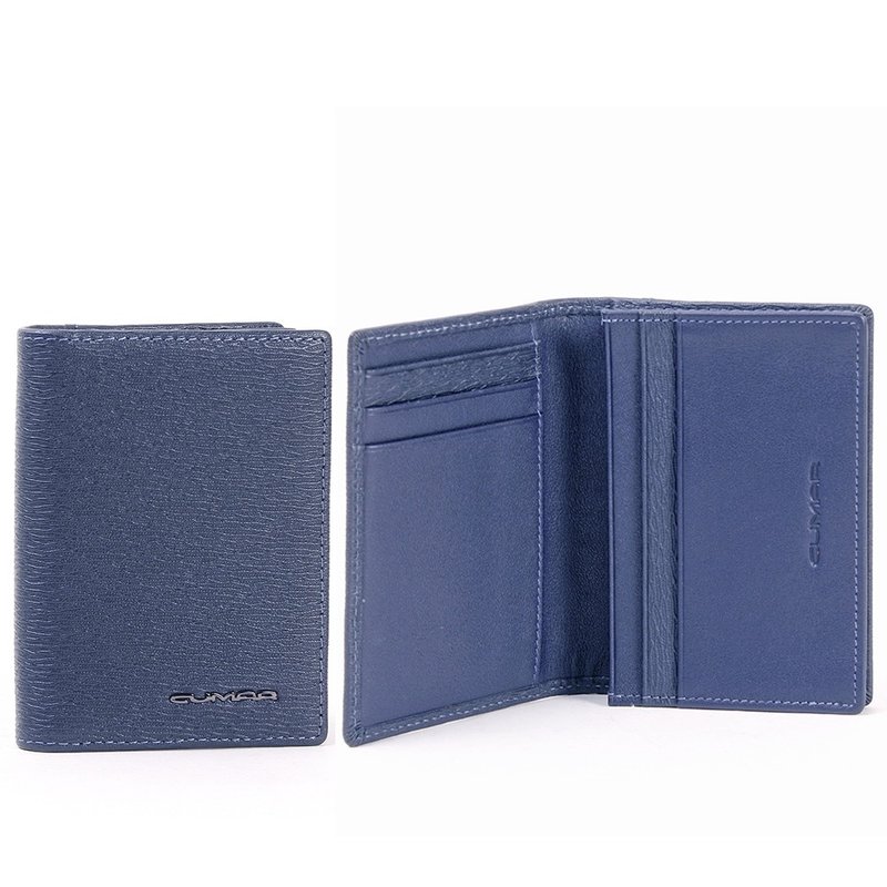 CUMAR 真皮/皮夹/ RIPPLE S 卡片(名片)夹 /RIPPLE S CARD HOLDER - 名片夹/名片盒 - 真皮 蓝色