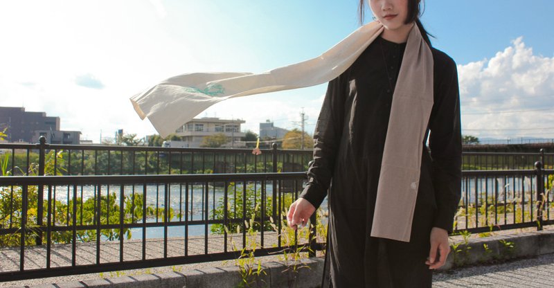 【鹿山神】手感棉麻围巾系列 - 围巾/披肩 - 棉．麻 白色