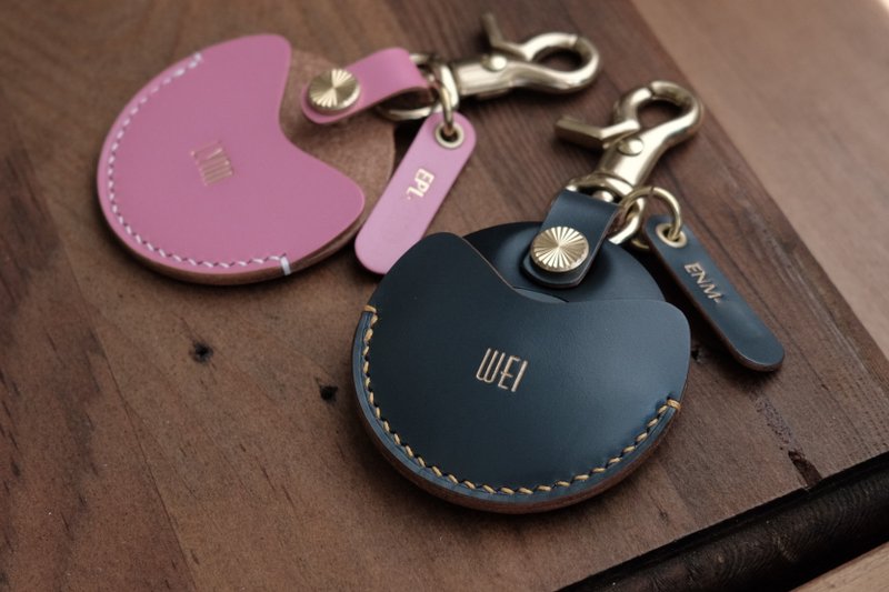 【寓吉】gogoro/gogoro2钥匙专用皮套 英国马缰革/赠烫金 - 钥匙链/钥匙包 - 真皮 银色