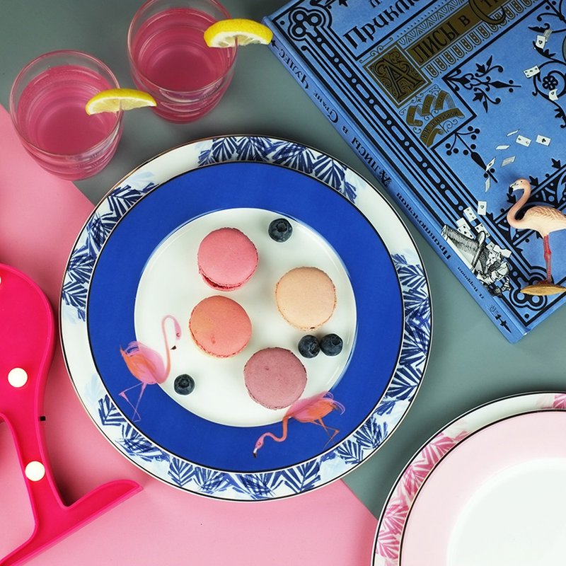 火烈鸟系列 二重奏 骨瓷餐盘2件套 - 盘子/餐盘/盘架 - 瓷 