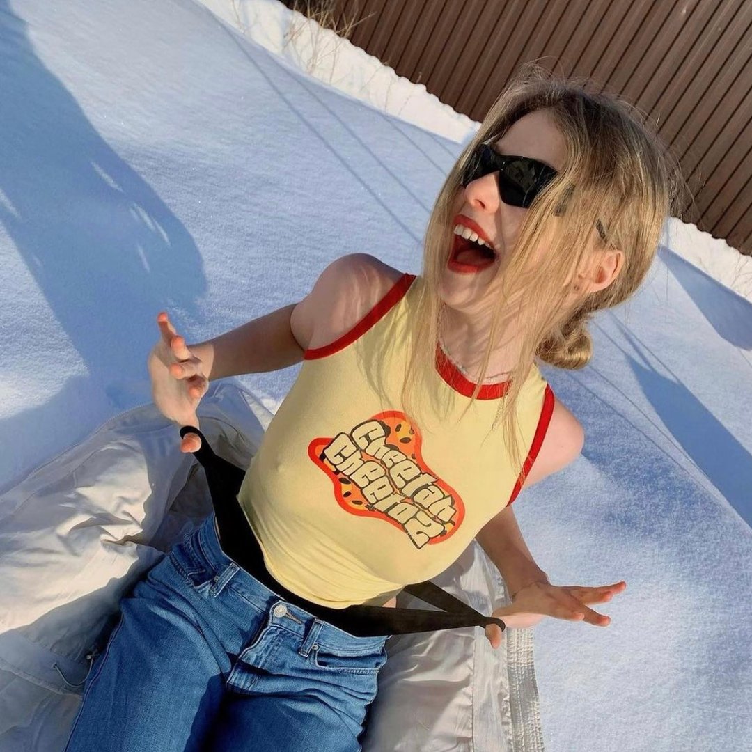 【Lucky Bag】Cheetah Cheetos Tank Top - 女装上衣 - 其他材质 黄色