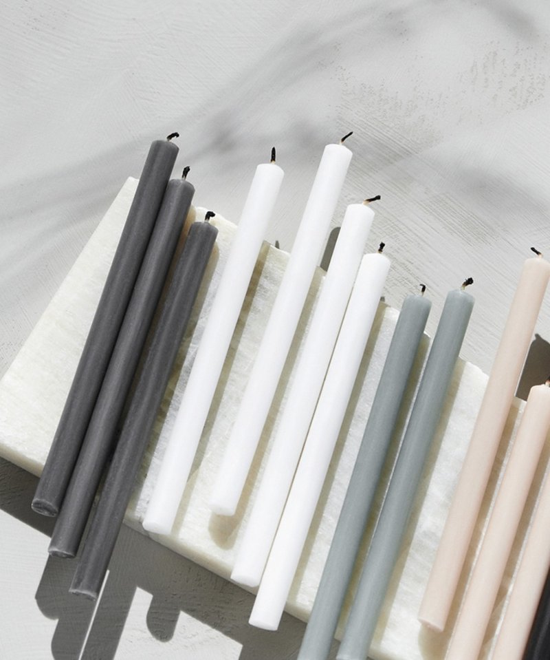 STOFF 圆柱蜡烛 Candles 12支装/盒 - 蜡烛/烛台 - 蜡 