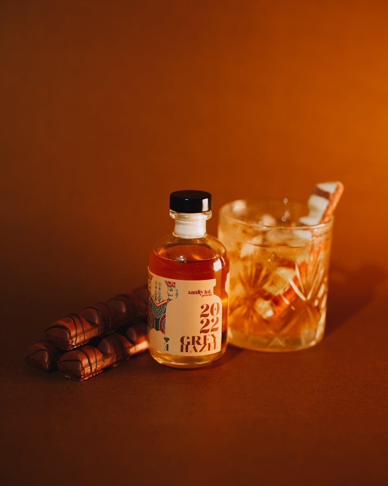 Grey Hazel 冧酒榛子枫糖伯爵茶鸡尾酒 | 13.51% Alc/Vol 100ml - 酒类 - 玻璃 卡其色
