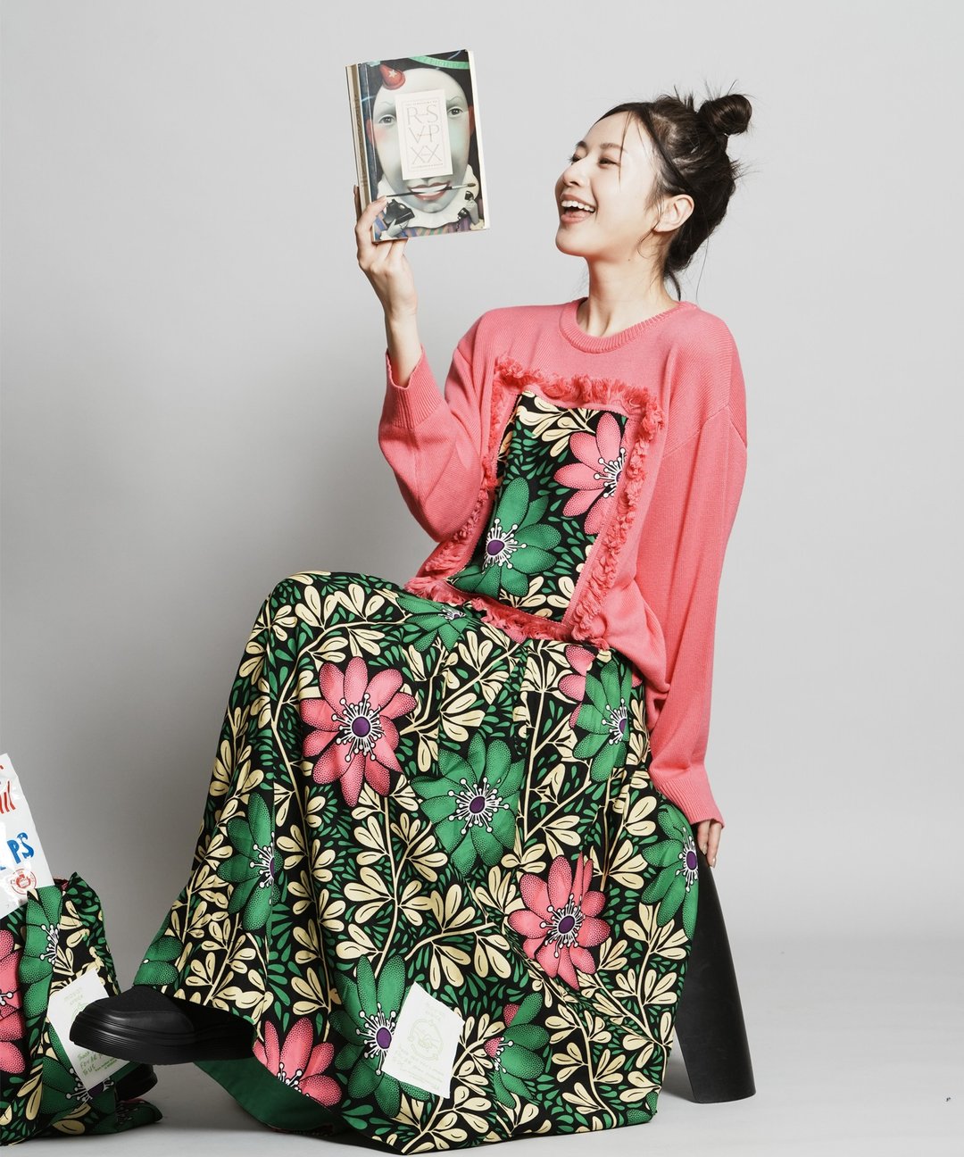 AFRICA FRINGE FRAME KNIT PULLOVER - 女装针织衫/毛衣 - 棉 粉红色