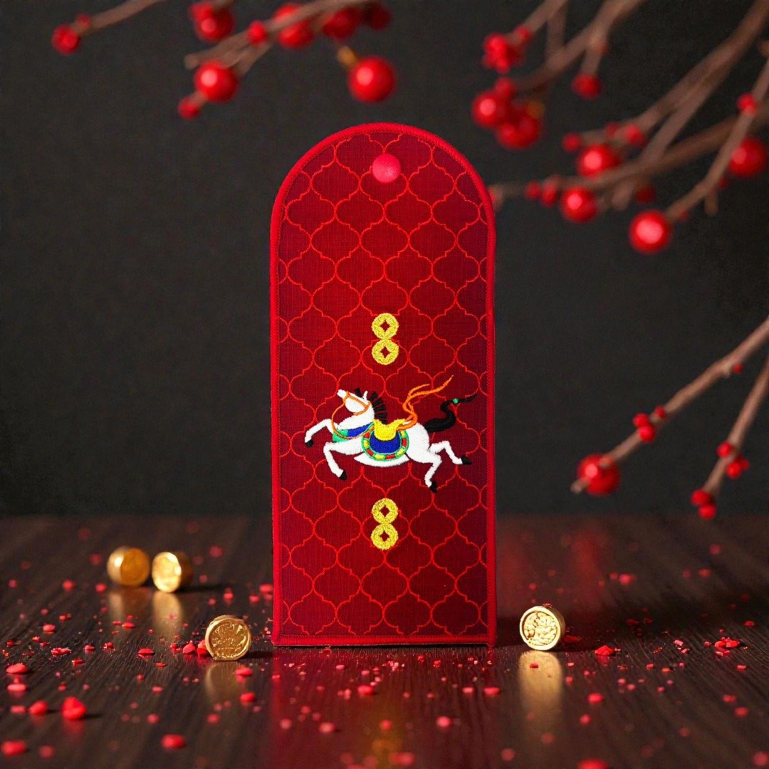 【刺绣红包袋】唐马奔腾-马年红包袋 - 红包/春联 - 绣线 红色