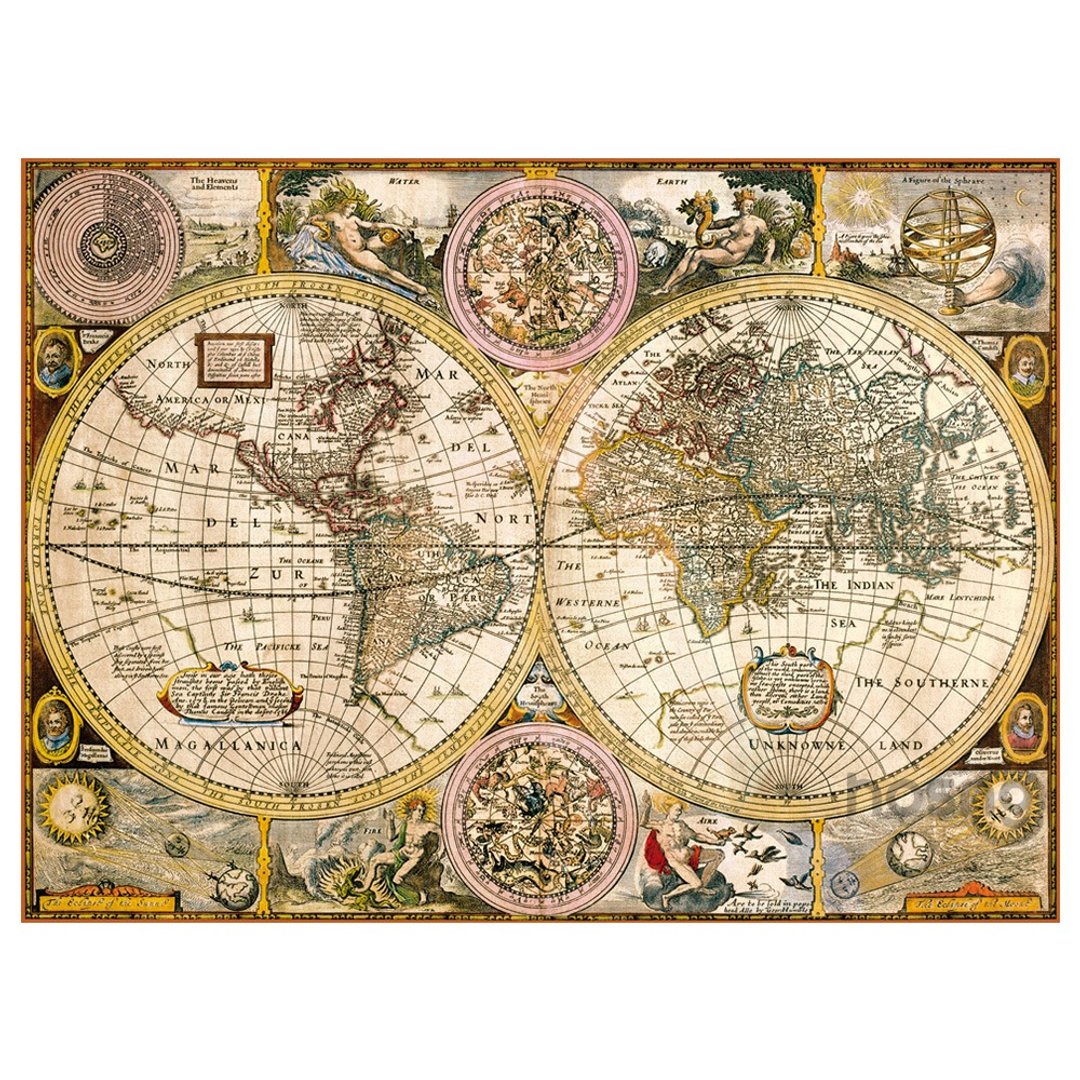 四元素古地图 3000 片拼图 Clementoni - 拼图 - 纸 
