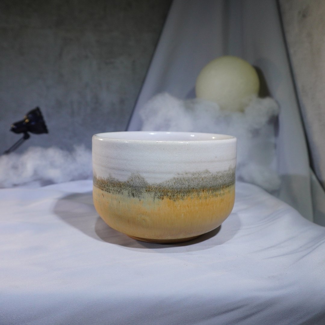 穗雨手拉碗,茶碗,水方,茶洗,水盂,饭碗-容量约540ml - 碗 - 陶 多色