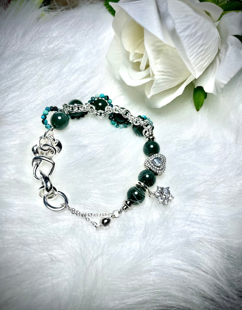 翡与翠双飞纯银客订化手机链手链 - 手链/手环 - 玉石 绿色