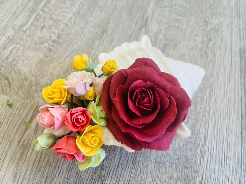 扩香艺术 石膏捏塑扩香花 (纯手工) - 海螺系列 - 香薰/精油/线香 - 其他材质 多色