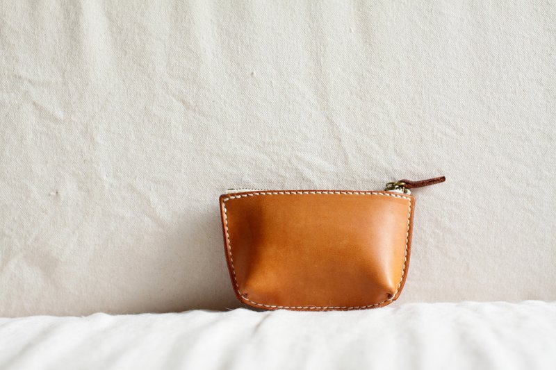 手缝皮革简约零钱包 - 零钱包 - 真皮 