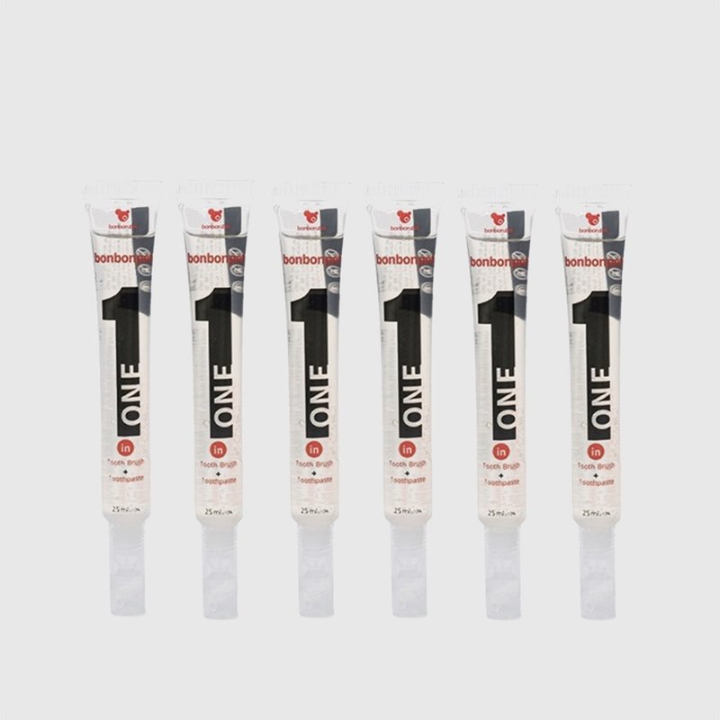 蹦蹦跳 二合一植萃牙膏刷/6支 - 清洁/美容 - 其他材质 透明