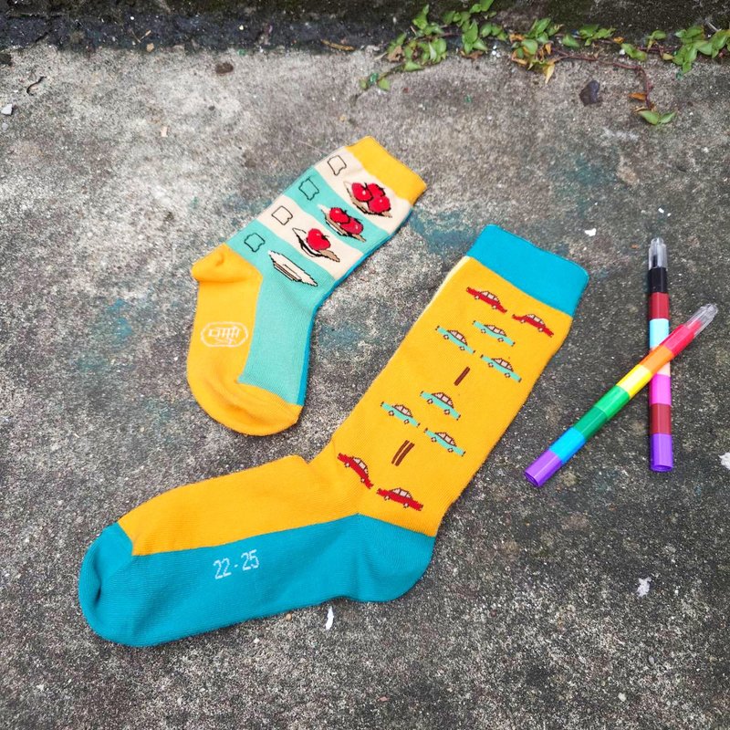 袜好台 Wow Taiwan Style Socks - 算数　亲子款　礼物推荐 - 袜子 - 棉．麻 多色