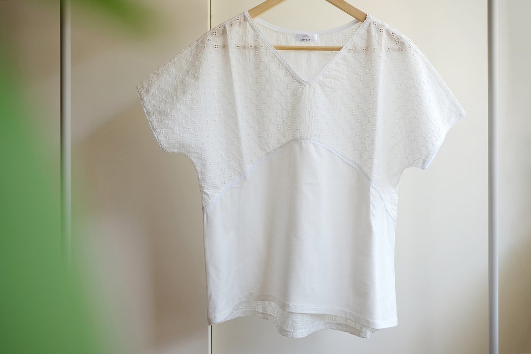 【夏至清爽对策】质感系・棉布刺绣家居服・台湾制 - 居家服/睡衣 - 棉 白色