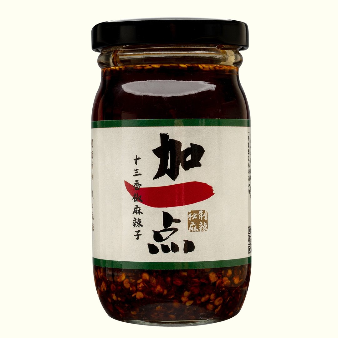 加一点 十三香椒麻辣子 油泼辣子 辣油拌酱 椒麻辣椒油 拌面沾酱 - 酱料/调味料 - 玻璃 