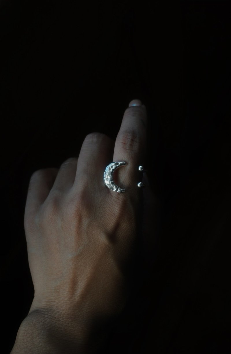 The moon smile - 戒指 - 铜/黄铜 银色