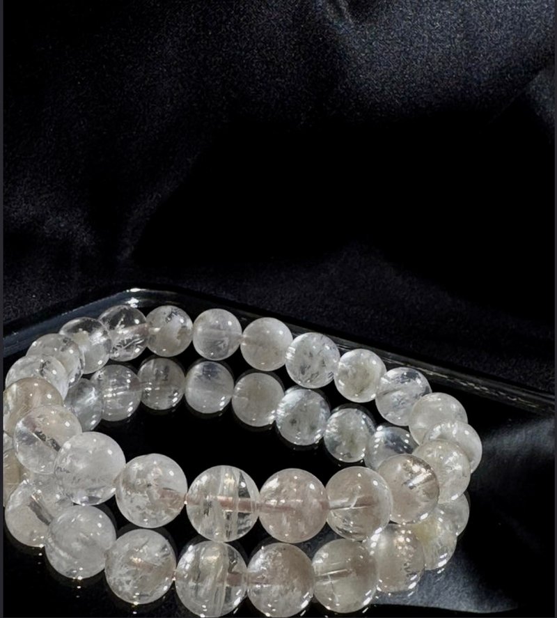 纷飞。雪花幽灵 手珠 手串 橙雪花幽灵 粉雪花幽灵 手链手串手珠 - 手链/手环 - 水晶 白色