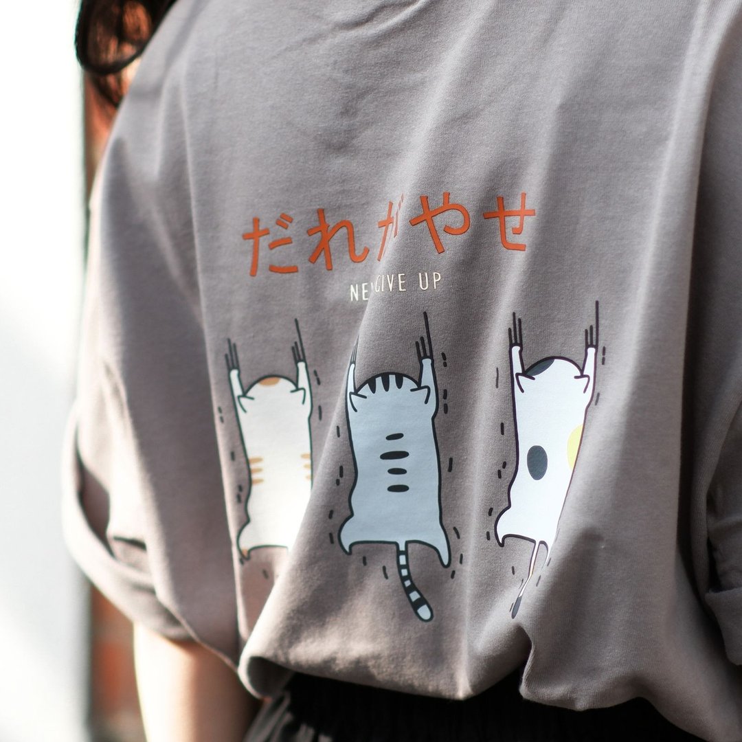 【CREEPS】Clawing Cat 宽松重磅印花T恤 210g - 男装上衣/T 恤 - 棉．麻 多色