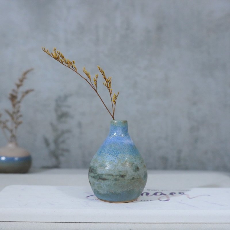 岩白群壶形花瓶-约6cm - 花瓶/陶器 - 陶 多色