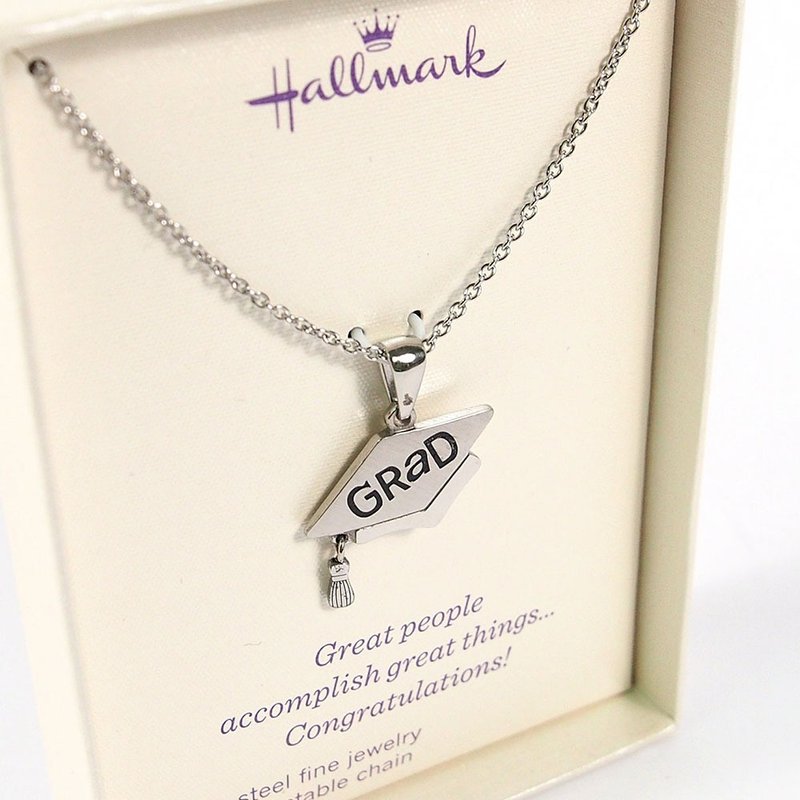 造型项链 毕业帽【Hallmark-礼品 项錬】 - 项链 - 其他材质 银色