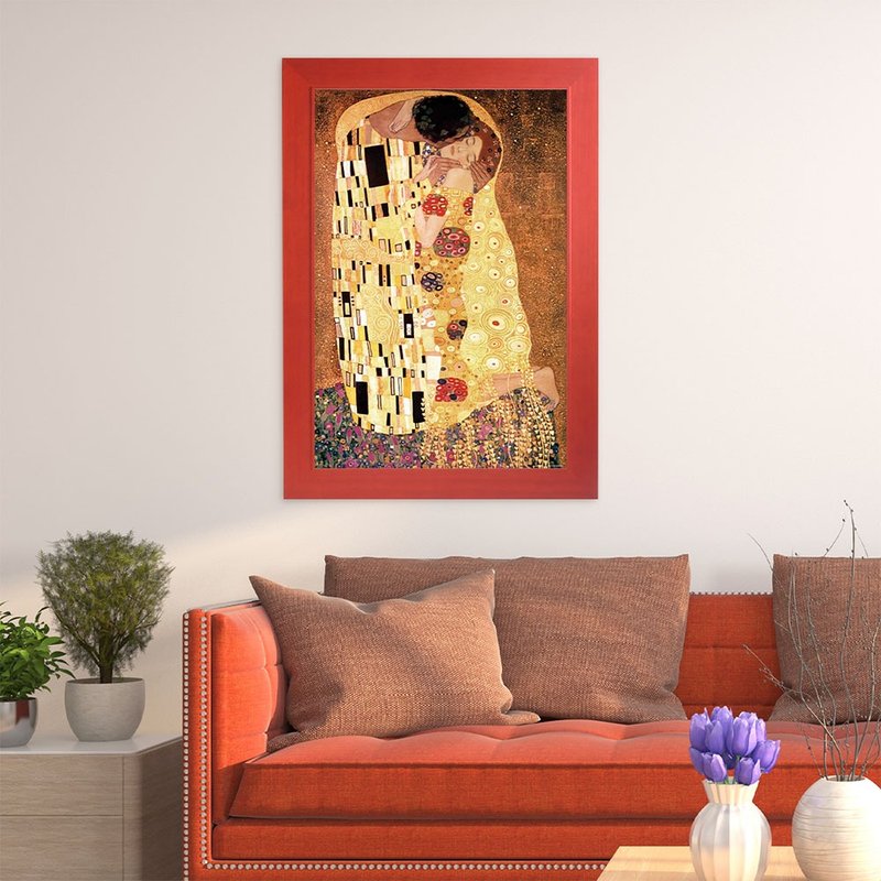 【吻】福利品/克林姆/博物馆级艺术微喷/复制画 - 海报/装饰画/版画 - 纸 绿色