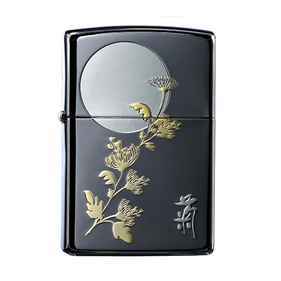 【ZIPPO官方旗舰店】 月夜菊花防风打火机 ZA-1-62C - 其他 - 铜/黄铜 灰色