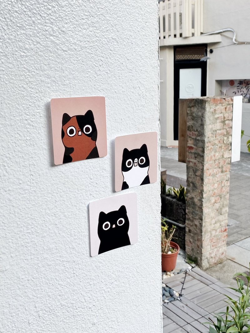 震惊猫猫12花色 - 卡片/明信片 - 纸 