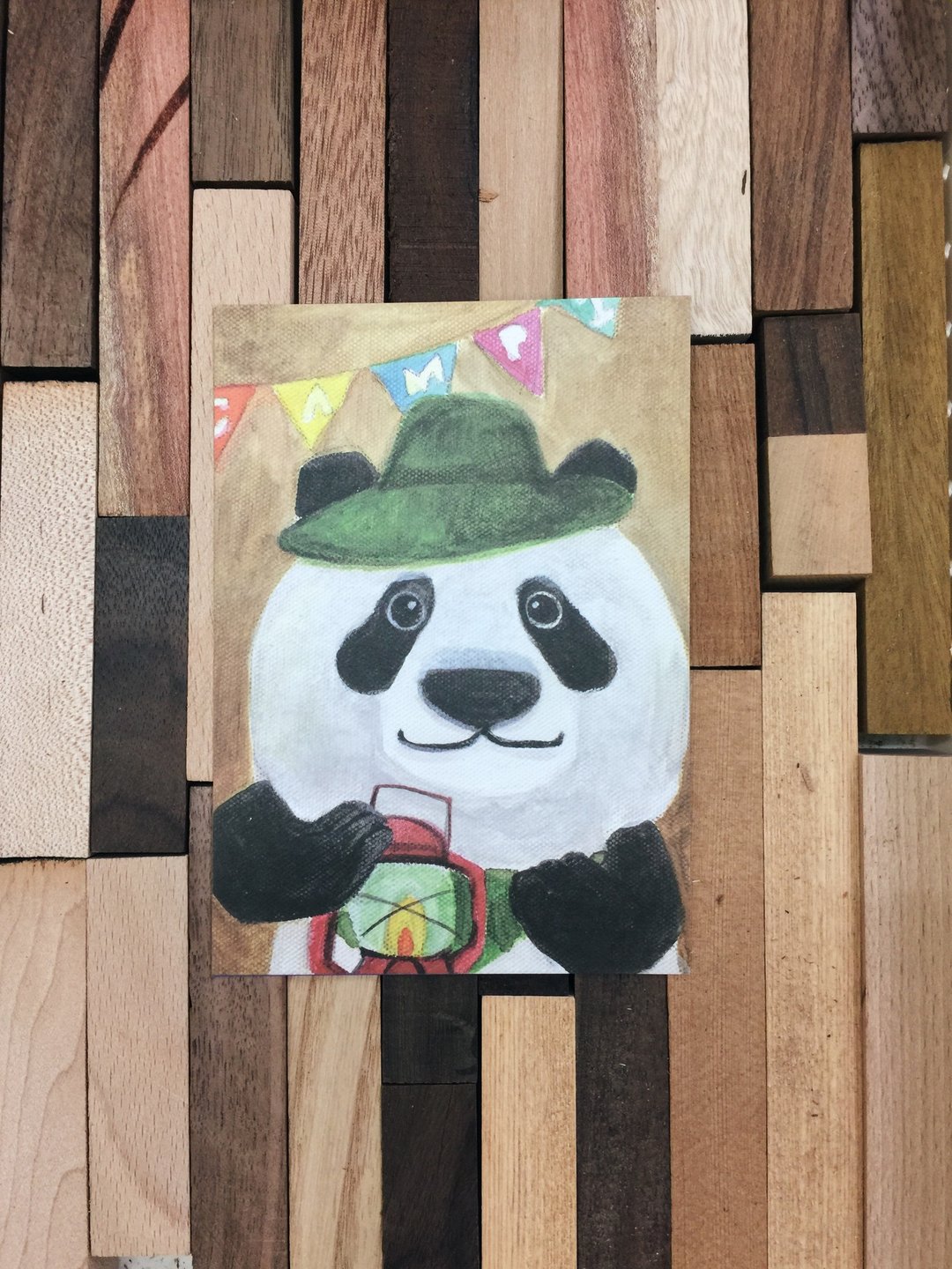 猫熊先生  爱露营-动物的日常系列 - 卡片/明信片 - 纸 咖啡色