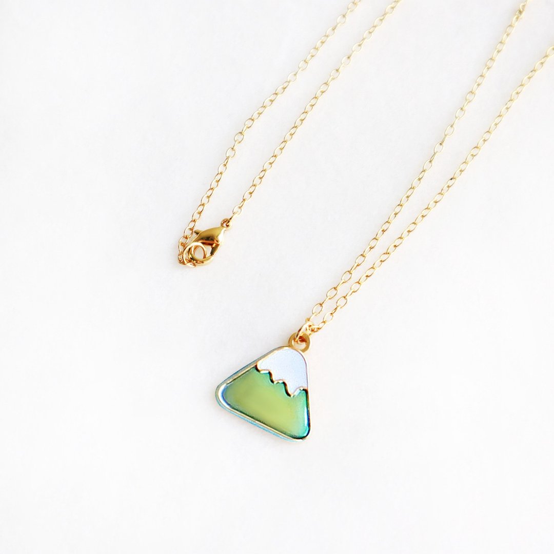 【卡片项链Card Necklace】日本款-富士山 - 项链 - 其他金属 
