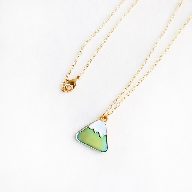 【卡片项链Card Necklace】日本款-富士山 - 项链 - 其他金属 