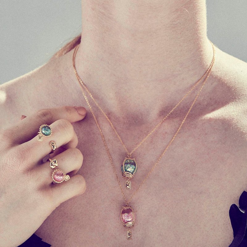 Balloon Snowball Necklace - 项链 - 玻璃 