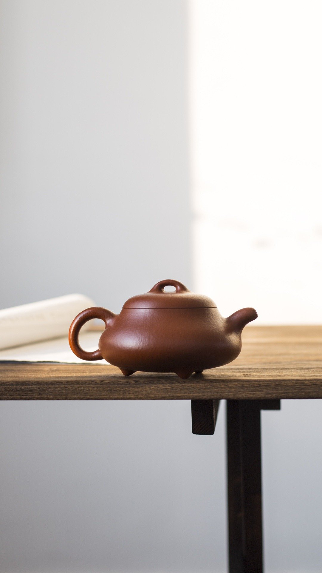 汉棠瓢 全手工制作 280cc 原矿30目粗砂朱泥 水色正宗润泽 泡养 - 茶具/茶杯 - 陶 灰色
