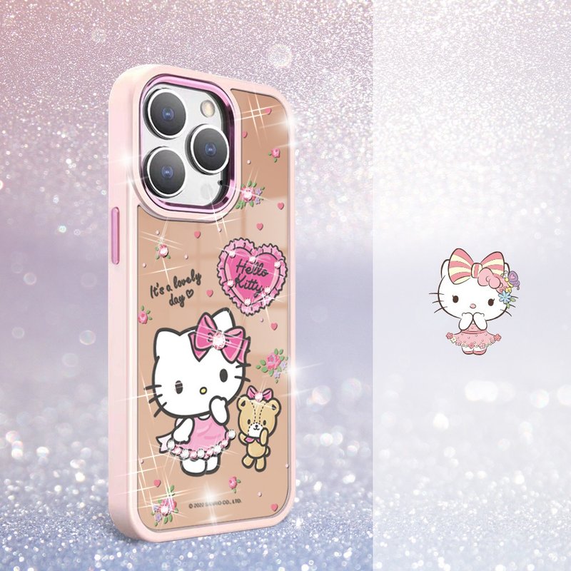 三丽鸥 iPhone 15 14系列军规防摔合金框镜面手机壳-凯蒂好心情 - 手机壳/手机套 - 其他材质 多色
