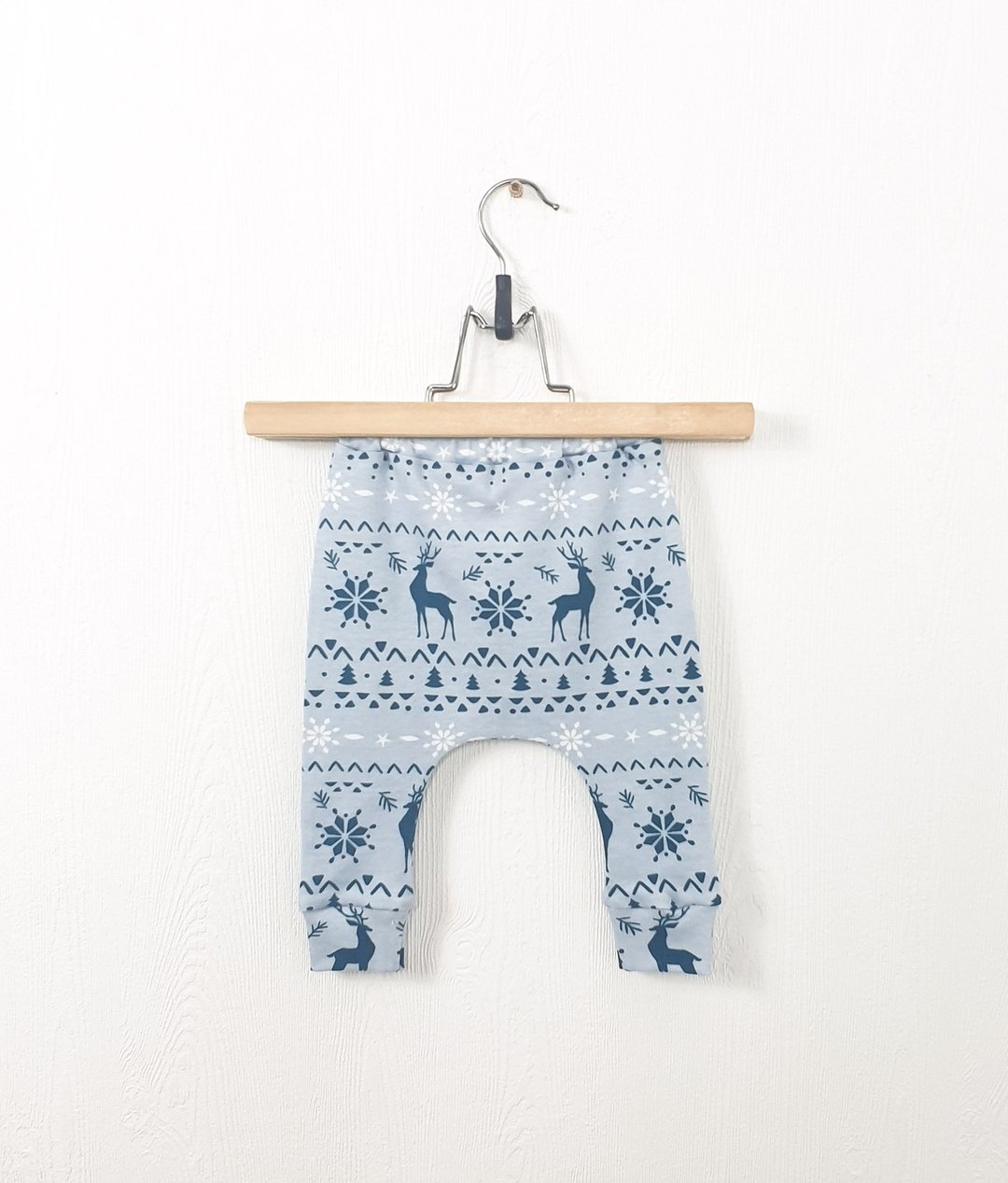Blue Christmas baby pants, baby girl pants, baby boy pants, Holiday baby pants - 童装裤 - 棉 多色