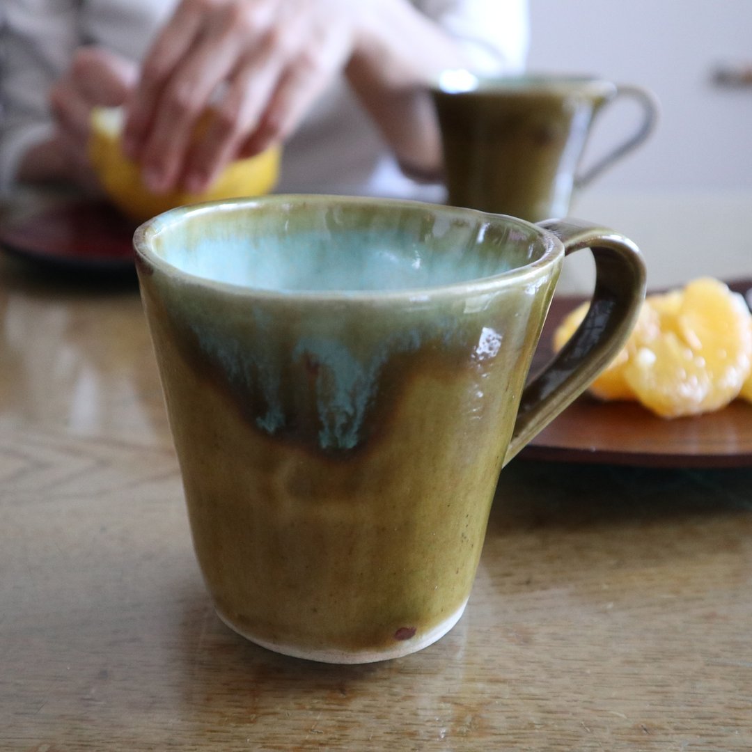 Made in Japan Handcrafted Pottery Small Ceramic Coffee Cup Brown color - 咖啡杯/马克杯 - 陶 