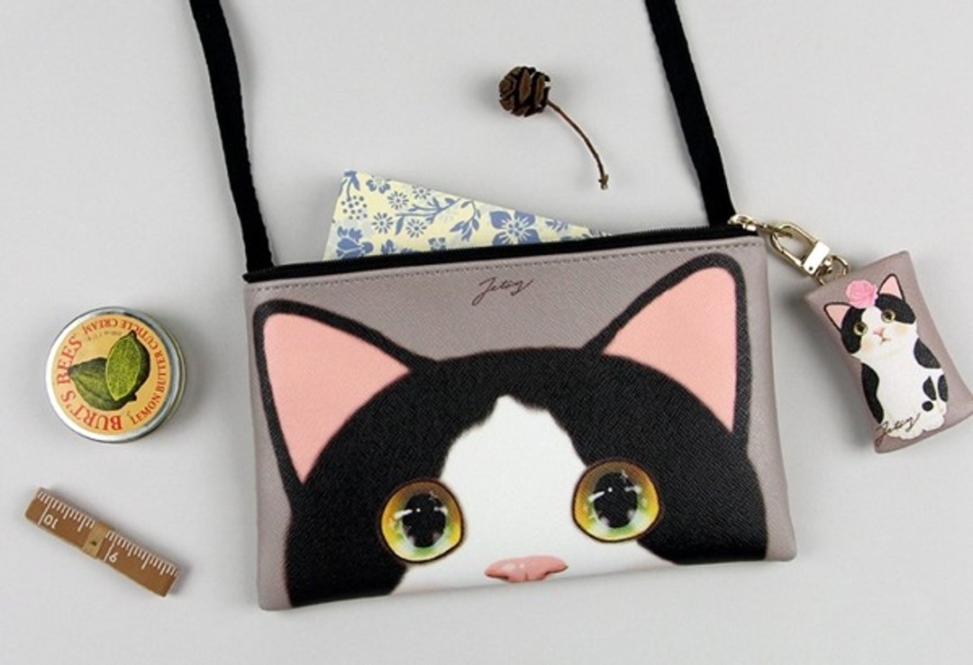 Jetoy,甜蜜猫 多用途 侧背包_Jewerly J1712403 - 手拿包 - 其他材质 多色