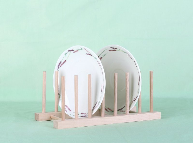 桦木盘架(浅-8柱) - 收纳用品 - 木头 