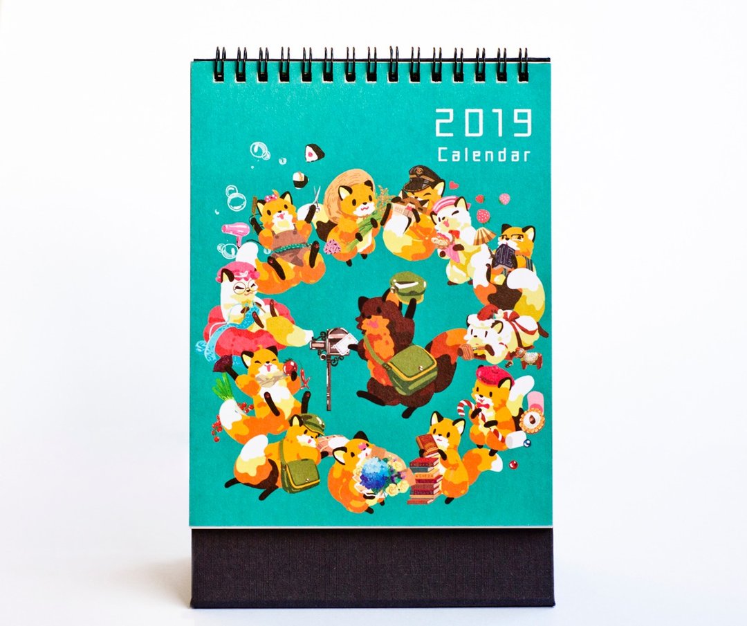2019 小小邮差送信去│三角桌历 - 年历/台历 - 纸 蓝色