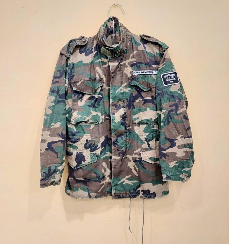 1970's 美国公发 M65 迷彩军用厚版外套 拉链夹克 尺码XS-R F款 - 男装外套 - 棉．麻 绿色