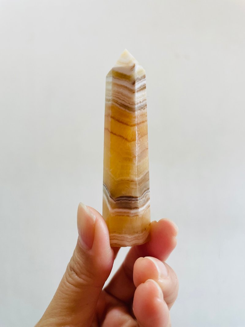 蜂蜜千层蛋糕 招正财  【黄方解石水晶柱】稀缺品/一物一拍 - 摆饰 - 水晶 多色