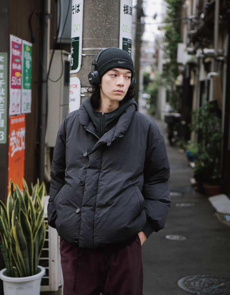 黑鸟 复古新中式立领羽绒服 - 男装外套 - 其他材质 黑色