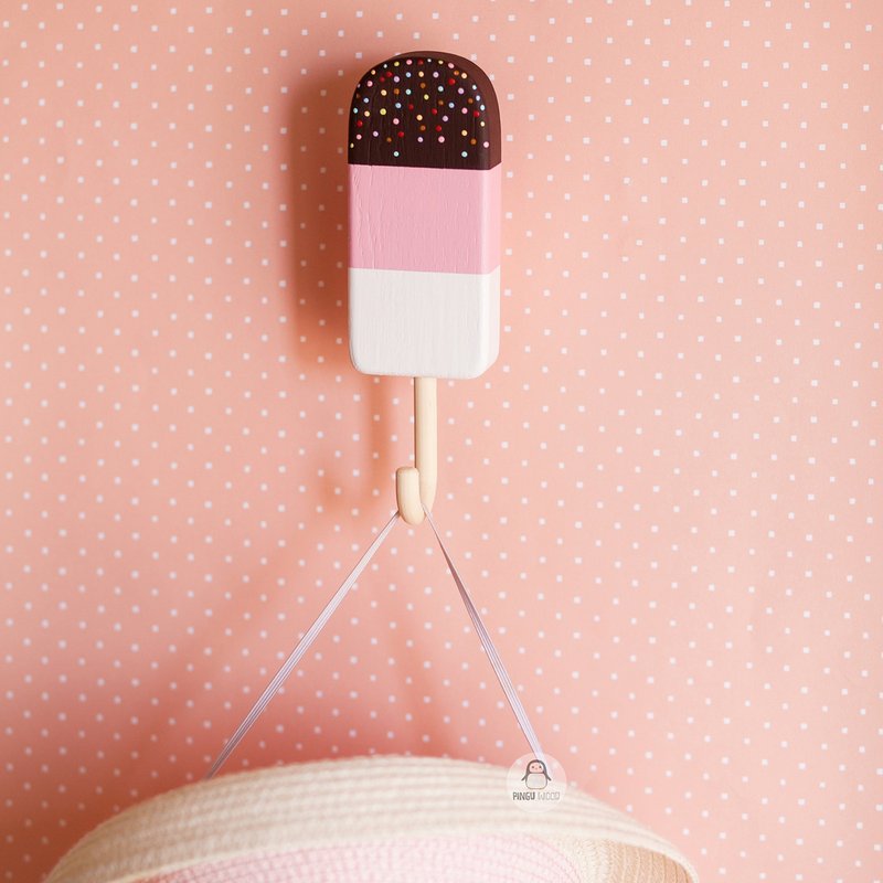 Clothes Wall Hook for Nursery, Natural Wood, wall decor, Bathtoom rack, Hanger - 儿童家具 - 木头 