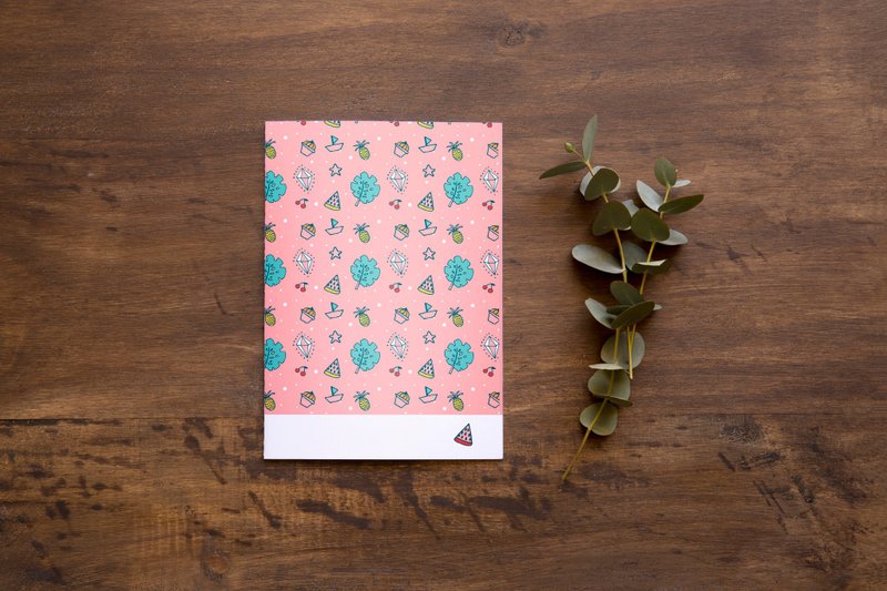 夏日水果派对 自填日期行事历 年历笔记本_洛可可草莓 2021 手帐 - 年历/台历 - 纸 