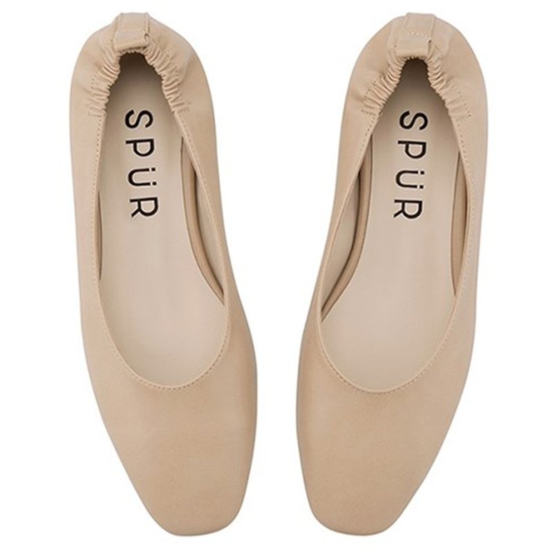 Pre-order – SPUR 后跟束橡跟平底鞋 OS7051 BEIGE - 其他女款皮鞋 - 其他材质 