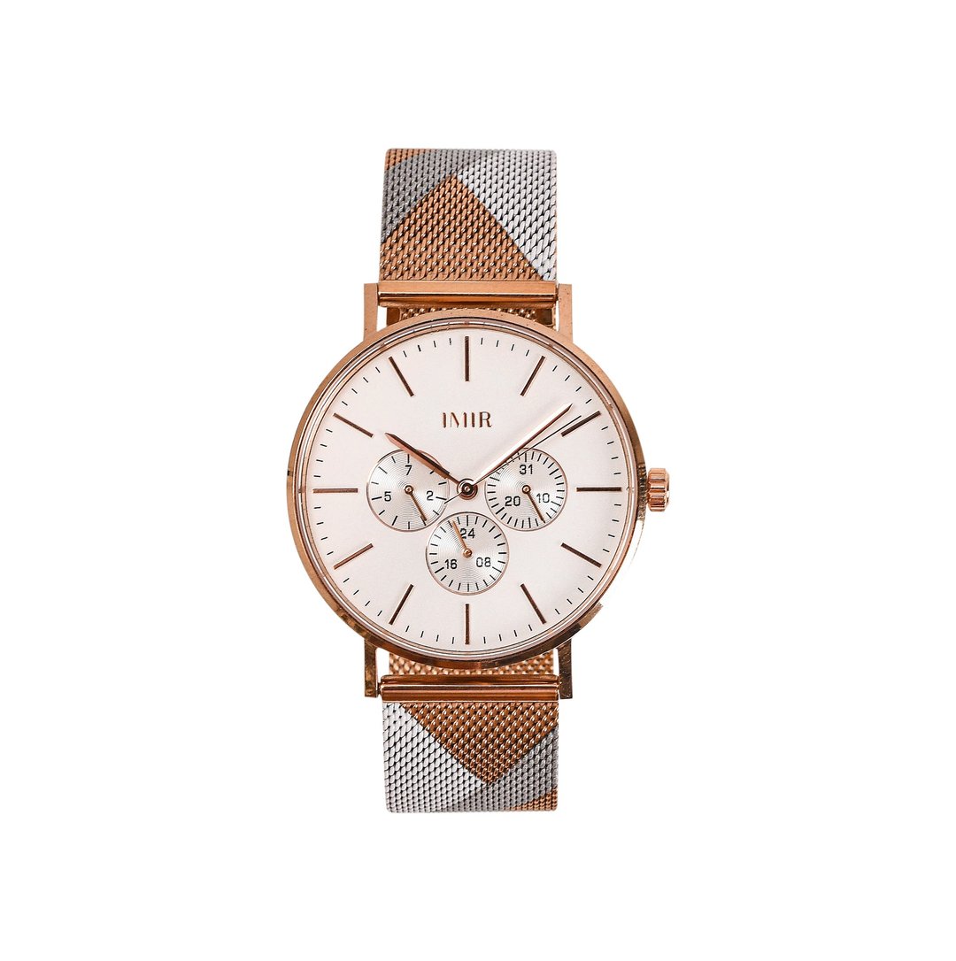 IMIR 英伦风情 | 香槟白 玫瑰金壳 (40mm) - 女表 - 不锈钢 