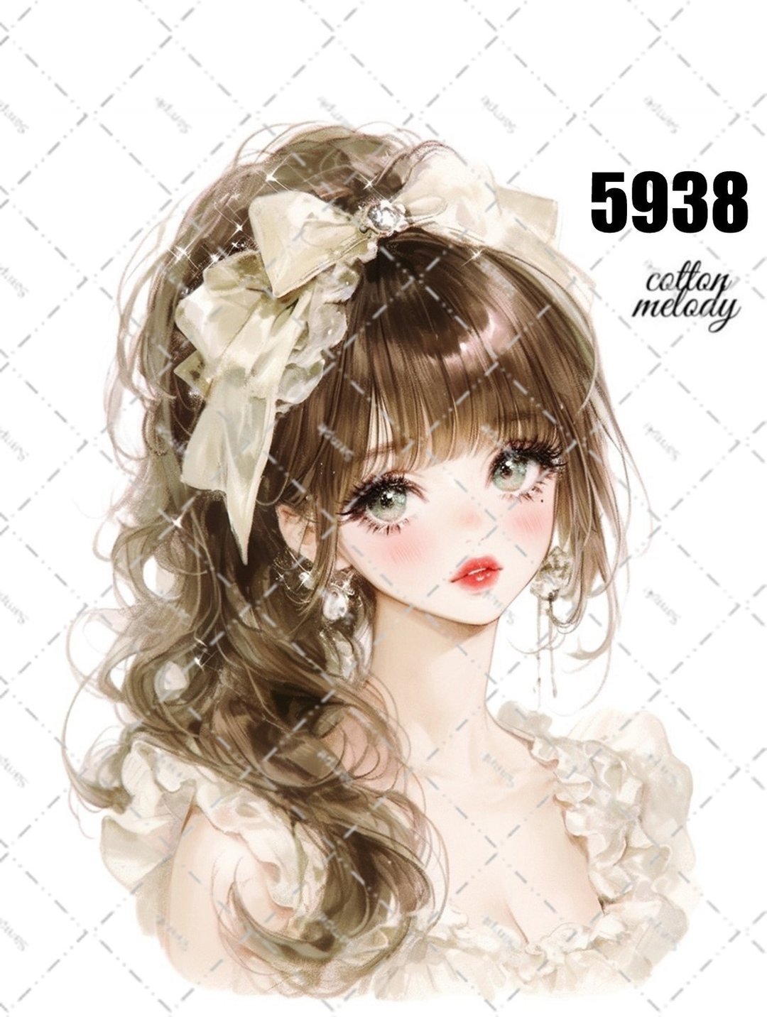 original sticker no.5938 人物贴纸 原创贴纸 人物贴纸 女孩贴纸 原创人物贴纸 - 贴纸 - 纸 