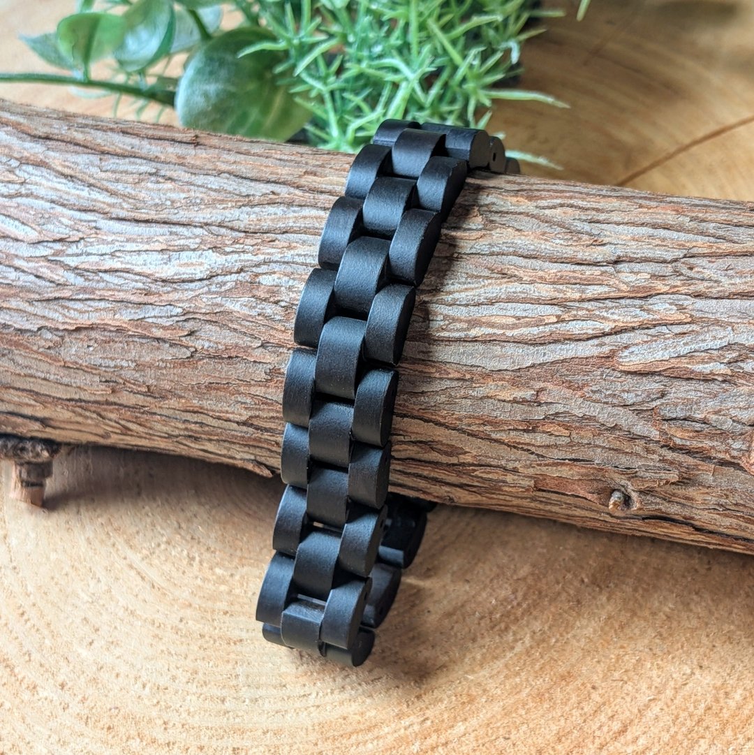【木制手链】EINBAND Wood Bracelet 天然木手链 檀香木 - 手链/手环 - 木头 咖啡色
