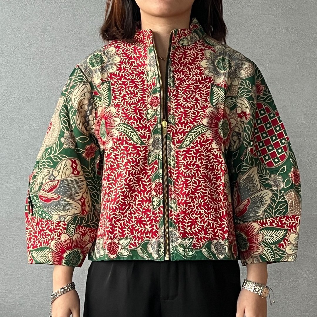 【INBATIC】YURA - BATIK OUTER 知性泡泡袖短外套 - Peppermint - 女装衬衫 - 棉 多色