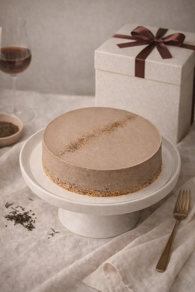 培茶留白 6 寸焙茶豆腐慕斯蛋糕 Hojicha Tofu Mousse Cake - 蛋糕/甜点 - 新鲜食材 