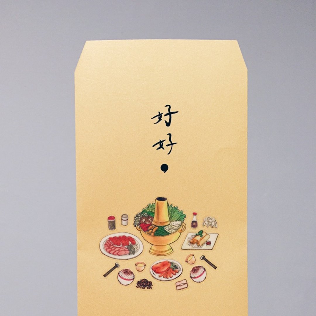 【好好】好好袋/卡片组 (红包袋)-春节特惠三入组合优惠 - 卡片/明信片 - 纸 红色